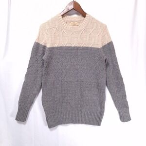 Telluride Clothing Co Colorblock Wool Blend Cable Knit Sweater Women M‎ Heritage